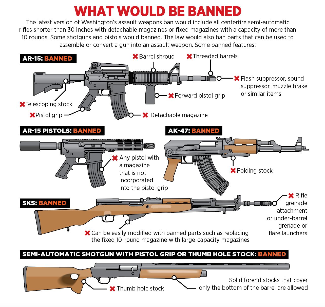 AR-15 Diagram: Features Targeted by Assault Weapon Bans