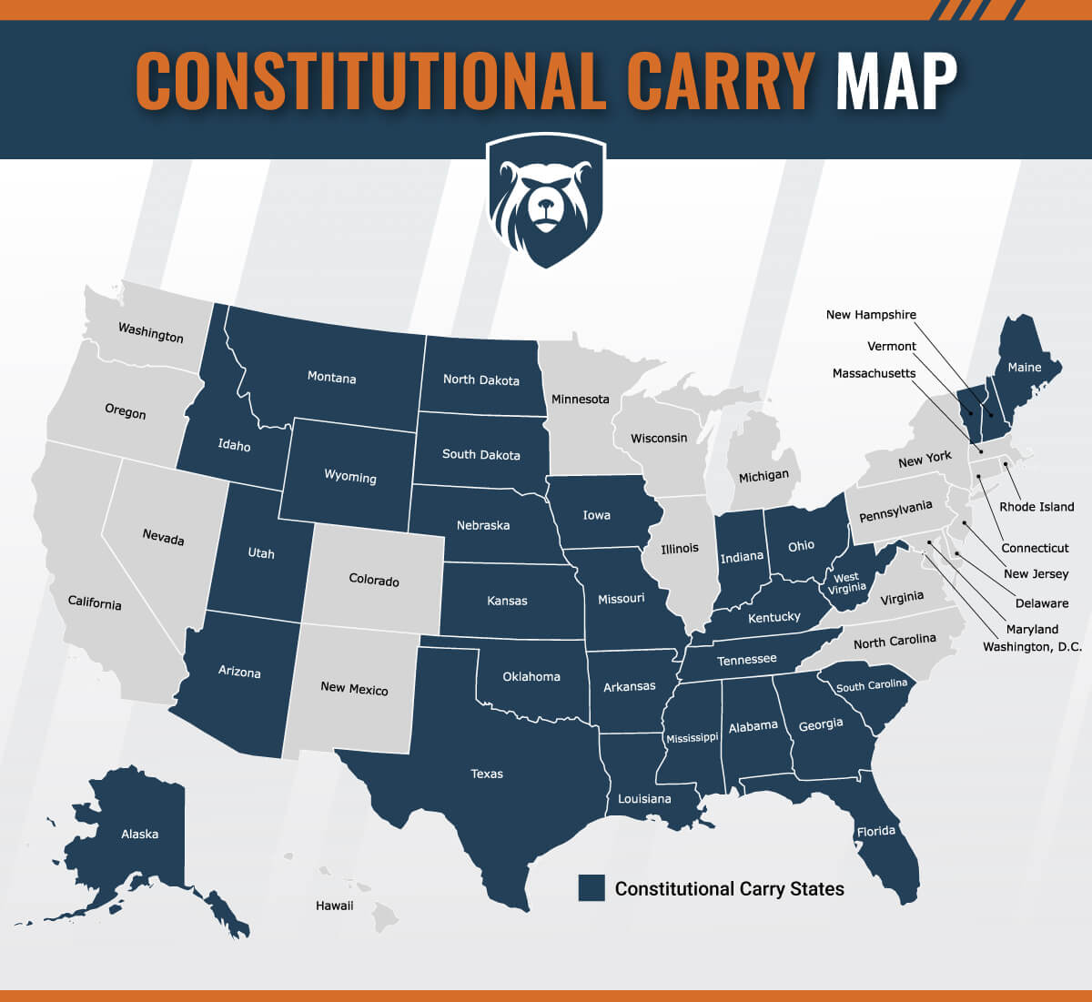 2026 Constitutional Carry States: Complete Guide to Permitless Gun Laws by State