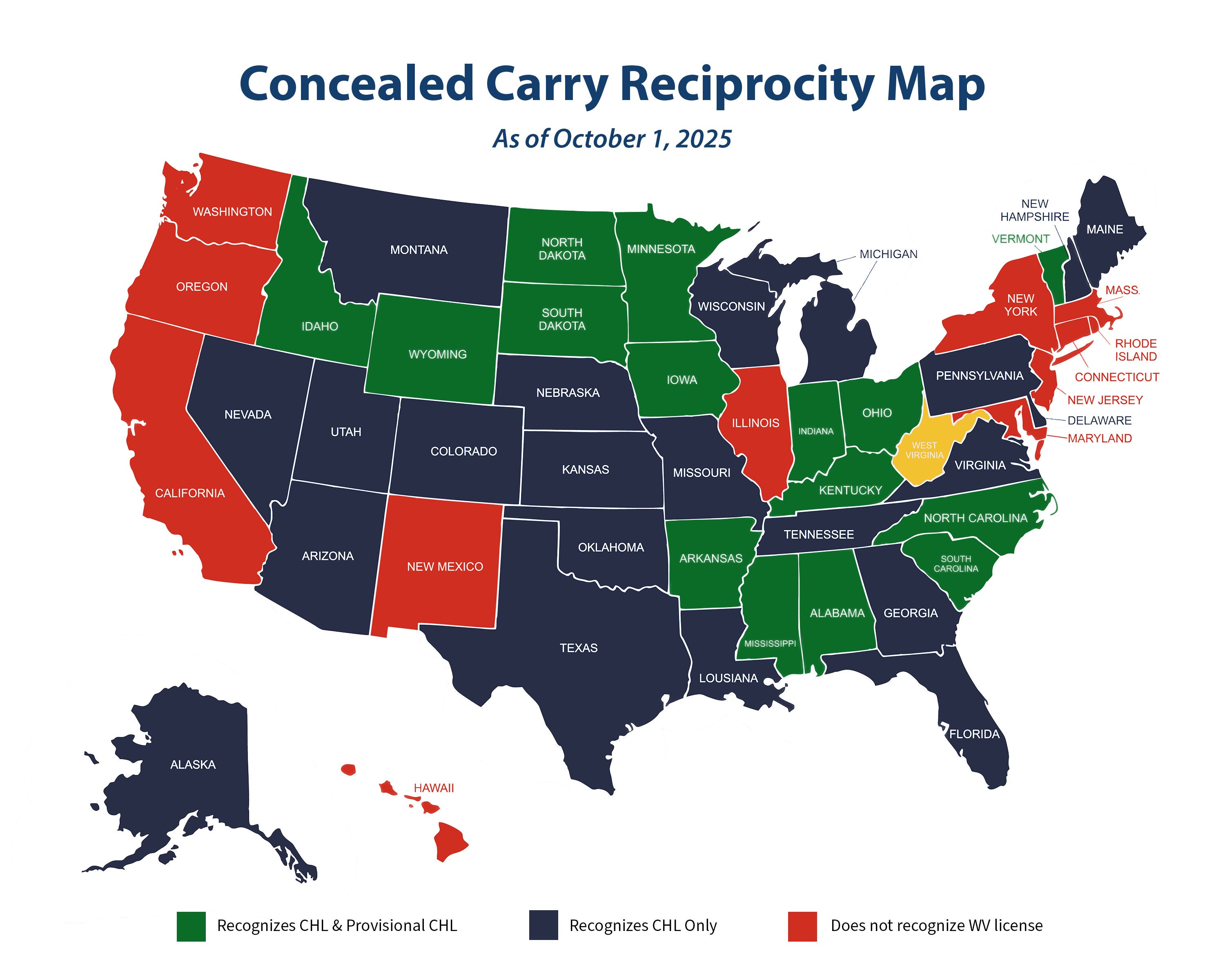 Concealed Carry Reciprocity Map 2026: Which States Honor Your CCW Permit
