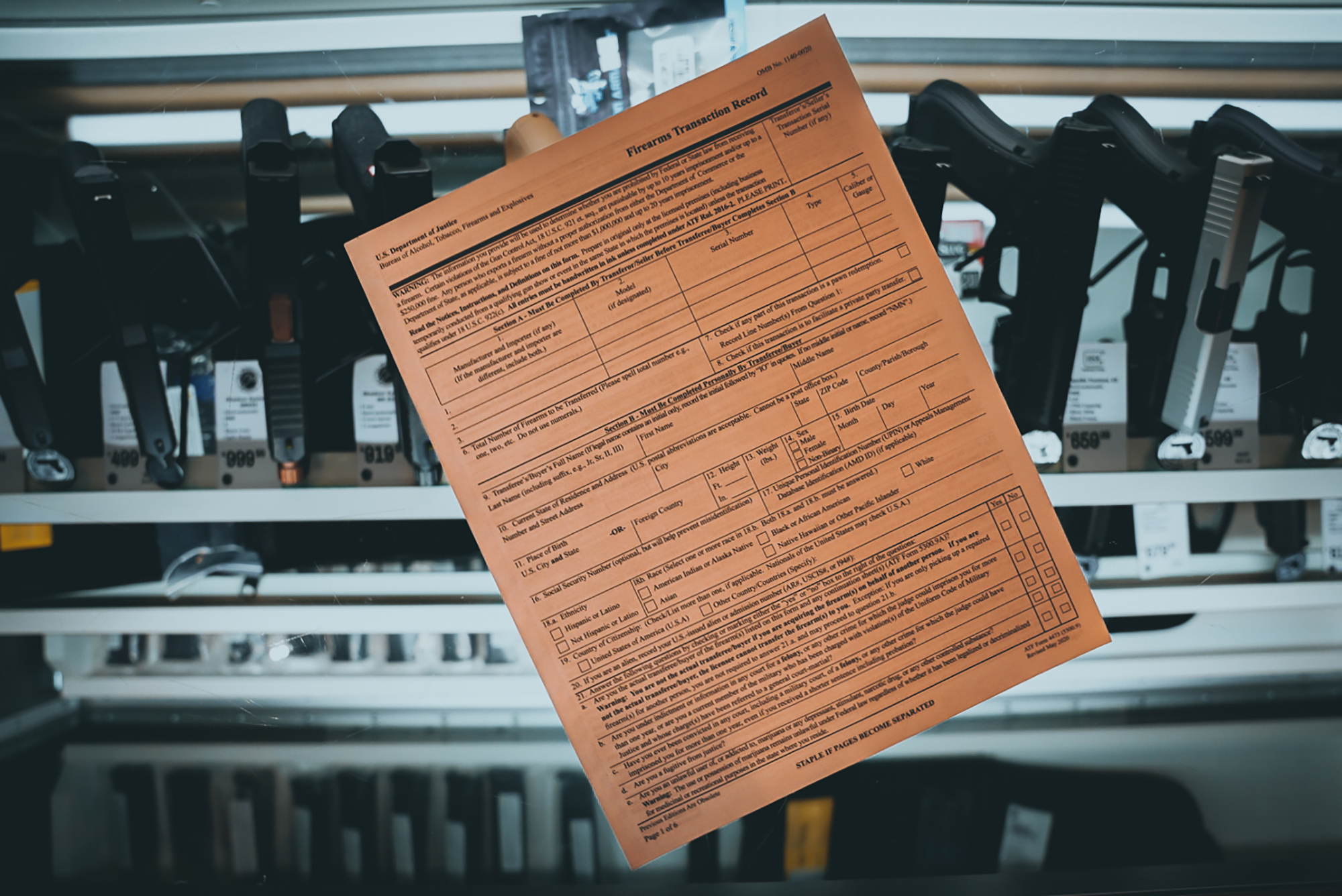 Report stolen firearm form